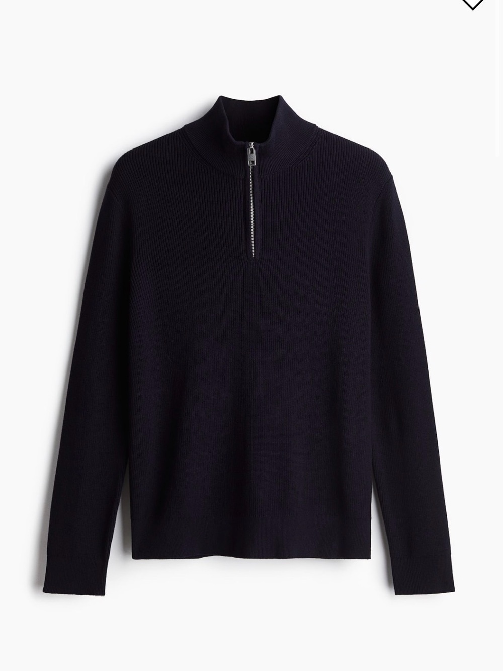 H&M Navy Half-Zip Turtleneck Sweater